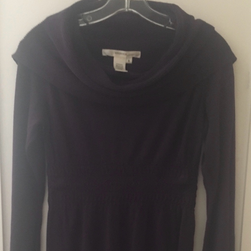 Studio M Macy’s Purple Cotton Knitted Midi Long Sleeve Dress